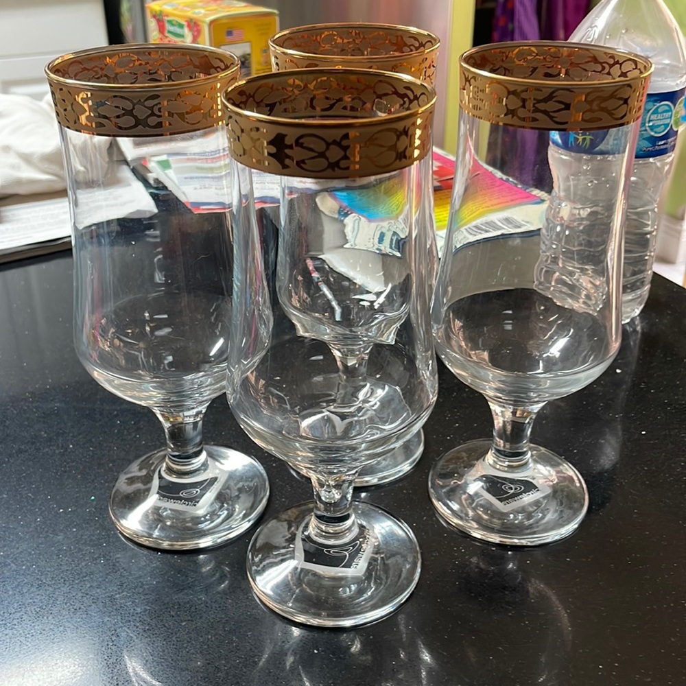 4 Water Goblets….